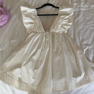 For Love And Lemons Cream Mini Dress